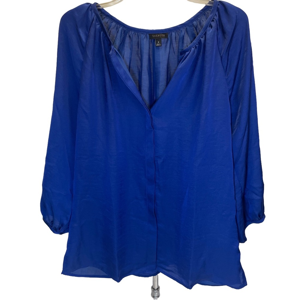 Talbots Royal Blue Blouse Shirt. Women’s Size 4 - Small